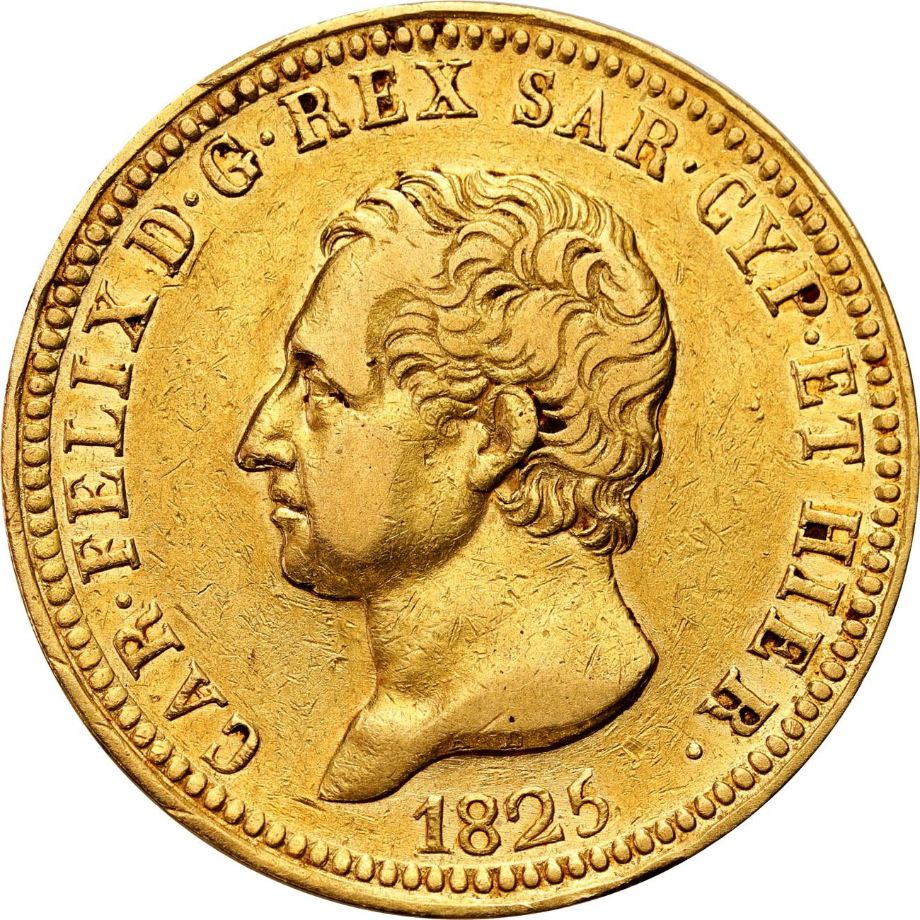 Włochy Sardynia Carlo Felice (1821-1831) 40 lirów 1825 Turyn